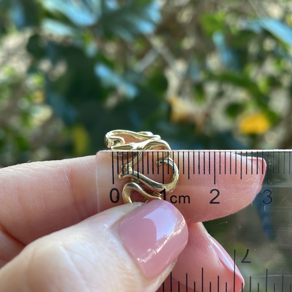 14K Solid Yellow Gold Multiple Heart Ring - Picture 5 of 15